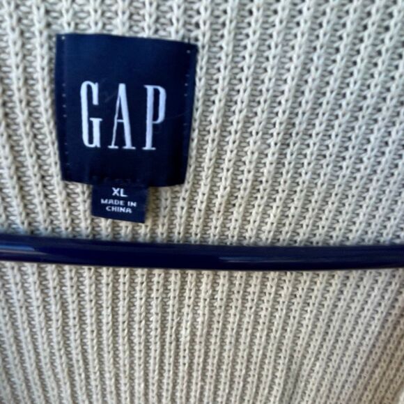 GAP size XL light tan long cardigan. Minimalist open front - Picture 4 of 6